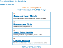 Tablet Screenshot of freeadultwebcam.com